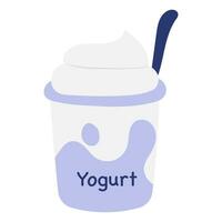 Yogurt ghiaccio crema cibo illustrazione vettore