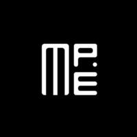 mpe lettera logo vettore disegno, mpe semplice e moderno logo. mpe lussuoso alfabeto design