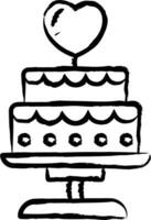 torta mano disegnato vettore illustrazione