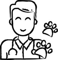 veterinari mano disegnato vettore illustrazione