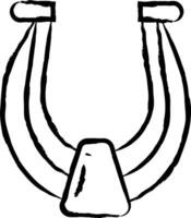 ferro di cavallo mano disegnato vettore illustrazione