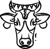 mucca mano disegnato vettore illustrazione