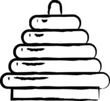 piramide mano disegnato vettore illustrazione