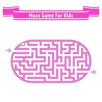labirinto ovale di colore. gioco per bambini. puzzle per bambini. enigma del labirinto. illustrazione vettoriale piatto isolato su sfondo bianco.