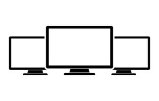 computer monitor icone isolato su bianca sfondo. vettore illustrazione