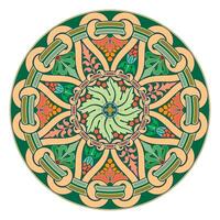 decorativo mandala ornamentale il giro modello isolato su bianca sfondo vettore