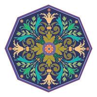 decorativo mandala ornamentale il giro modello isolato su bianca sfondo vettore