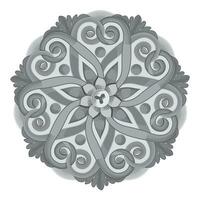 decorativo mandala ornamentale il giro modello isolato su bianca sfondo vettore