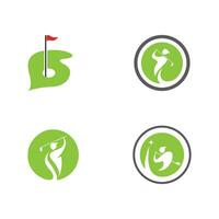 golf logo modello icona design vettore