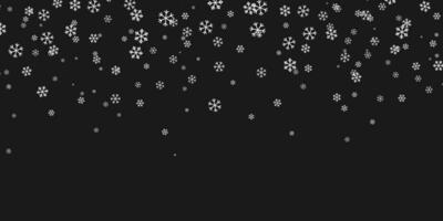 caduta i fiocchi di neve su buio sfondo. Natale neve. vettore illustrazione