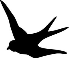 vettore della siluetta dell'uccello su priorità bassa bianca