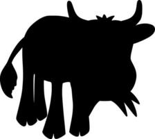 mucca silhouette vettore su bianca sfondo