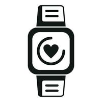 dati sport orologio intelligente icona semplice vettore. assistenza sanitaria attrezzatura vettore