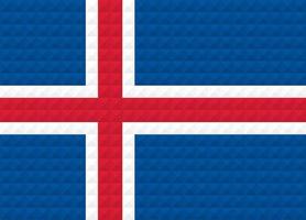 bandiera artistica dell'Islanda con disegno geometrico dell'arte del concetto di onda vettore