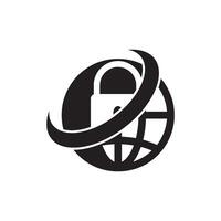 Rete sicurezza logo icona, vettore illustrazione design