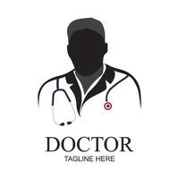 medico medico, medico icona con stetoscopio cartello. modificabile vettore simbolo illustrazioni, medico e medico personale loghi e simboli