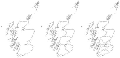 Scozia carta geografica. carta geografica di Scozia nel impostato vettore