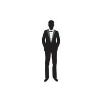 uomo d'affari silhouette icona vettore illustrazione design