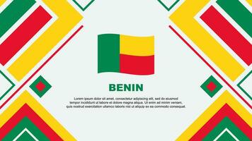 benin bandiera astratto sfondo design modello. benin indipendenza giorno bandiera sfondo vettore illustrazione. benin bandiera