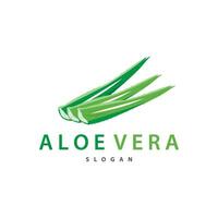 aloe Vera logo design semplice illustrazione Salute erbaceo pianta erba vettore