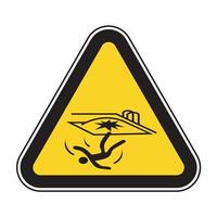 segno di simbolo di pericolo di caduta isolato su sfondo bianco, illustrazione vettoriale