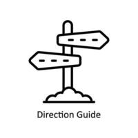 direzione guida vettore schema icona design illustrazione. attività commerciale e gestione simbolo su bianca sfondo eps 10 file