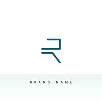 lettera r logo design vettore illustrazione. semplice e elegante r iniziale logo per capi di abbigliamento o sport marca. lettera r schema logo modello per un' attività commerciale o azienda. minimo r icona simbolo.