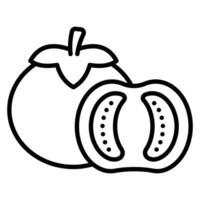 bene progettato icona di pomodori nel moderno stile, salutare e biologico cibo vettore