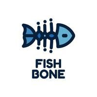 pesce osso animale logo concetto design illustrazione vettore