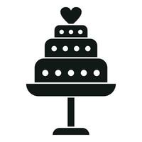 nozze torta icona semplice vettore. matrimonio evento progettista vettore