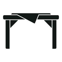 di legno tavolo icona semplice vettore. parco legna Piano vettore