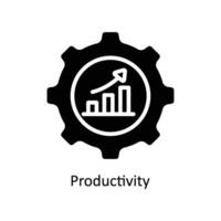 produttività vettore solido icona design illustrazione. attività commerciale e gestione simbolo su bianca sfondo eps 10 file