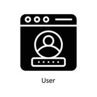 utente vettore solido icona design illustrazione. attività commerciale e gestione simbolo su bianca sfondo eps 10 file
