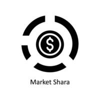 mercato Condividere vettore solido icona design illustrazione. attività commerciale e gestione simbolo su bianca sfondo eps 10 file