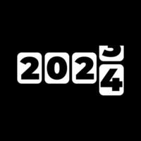 2024. contento nuovo anno. astratto numeri vettore illustrazione. vacanza design per saluto carta, invito, calendario, eccetera. vettore azione illustrazione