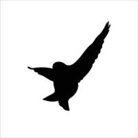 uccello silhouette azione vettore illustrazione