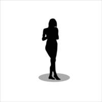 donna silhouette vettore