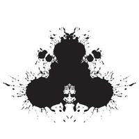 rorschach inkblot test. astratto sagome. psicopatico diagnostico vettore