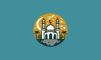 moschea vettore illustrazione piatto design