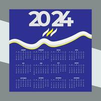 2024 calendario design modello vettore