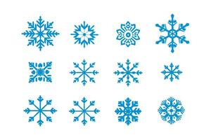 fiocco di neve icona impostare. vettore illustrazione design.