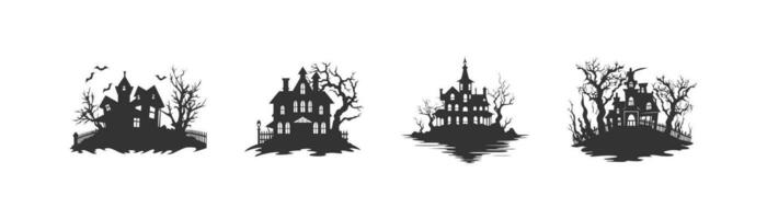 castello Halloween icona stile clipart. vettore illustrazione design.