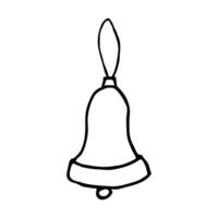 disegnato a mano vettore campana icona isolato su un' bianca sfondo. semplice lineare icona Associated con il chiamata notifica. in stile scarabocchio illustrazione.