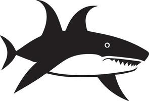 silhouette di squalo vettore