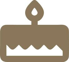 logo torta brithday icona vettore