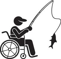 icona pesca logo design vettore