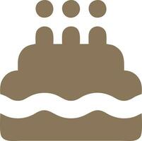 logo torta brithday icona cibo vettore