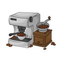 macinino, caffè ebans con caffè bevanda nel caffè creatore illustrazione vettore
