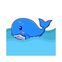 balena nel mare illustrazione vettore