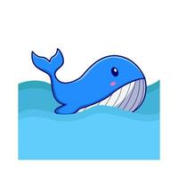 balena nel nuoto piscina illustrazione vettore